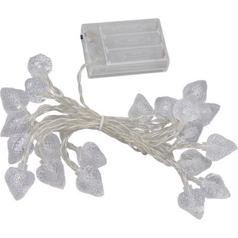 Guirlande lumineuse extérieure 20 LED fraise, guirlande féerique à piles pour décoration de fête, maison et chambre (1/5)