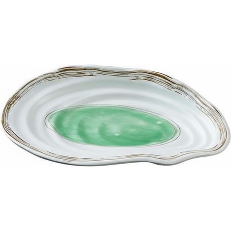 Melamine Serving Plate, Flat Tray, Modern Presentation Tray, Center Accent, Facilitates Serving and Transport, Suitable for, Ns-8069 Green (1/5)