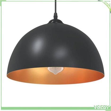 4103451 Lampes suspendues 2 pcs hauteur réglable E27 noir 30 cm métal (1/5)