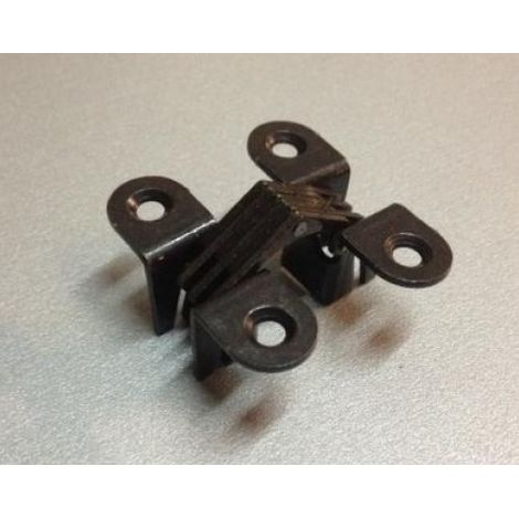 Cerniera a scomparsa invisibile incassata per mobili legno con apertura 180° dimensione disponibile: cerniera 497 bronzata 39,5 x 12 mm