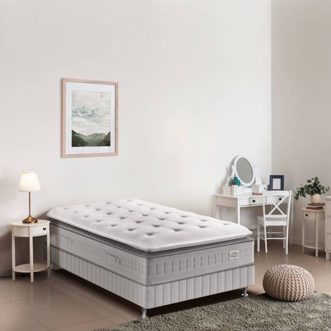 Ens EXTENSION 90x200 matelas H29 ressort ensachés, ferme, sommier (1/4)