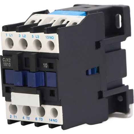 Akozon Contacteur 220V 18A AC Normalement Contacteur électrique avec des Contacts en Alliage argenté CJX2 1810 M5 Design à Vis (1/5)