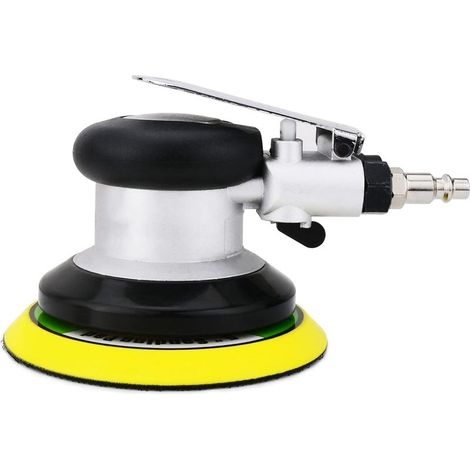Lijadora orbital aleatoria neumática profesional, pulidora neumática de doble acción de alto rendimiento con 13500 RPM (plateada, 125 mm) (1/5)