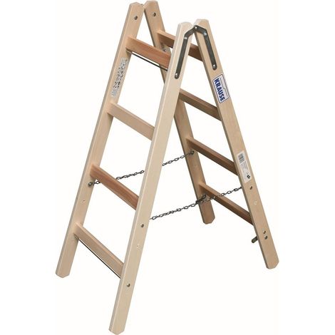 Echelle double à échelon en bois 2 x 4 échelons