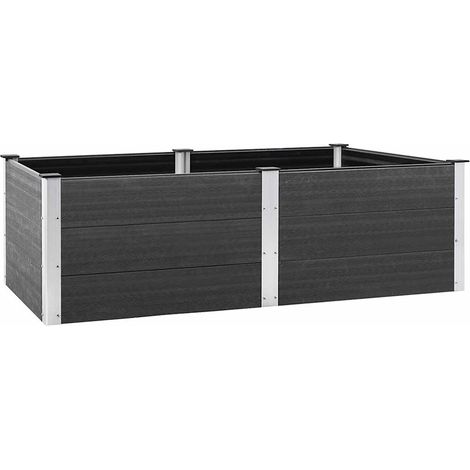 Maison Exclusive - Garten-Hochbeet 200x100x54 cm WPC Grau