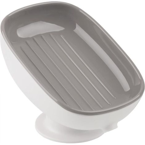 Portasapone autodrenante per lavelli, cucine, vasche da bagno e porta sapone, grigio