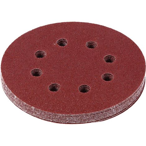 Schleifscheibe, Papierschleifer, Polierpad für Stein, Marmor, Granit, 125 mm rund, 8 Löcher (80)