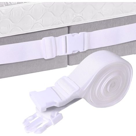 Cinghia per materasso - Connettore per materasso lungo 10 m - per 2 materassi e basi letto - Robusto e facile da installare - Previene lo scivolamento e il ribaltamento (1/5)