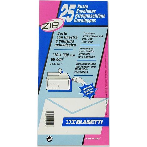 Blasetti 0551 sobre Blanco 25 pieza(s)