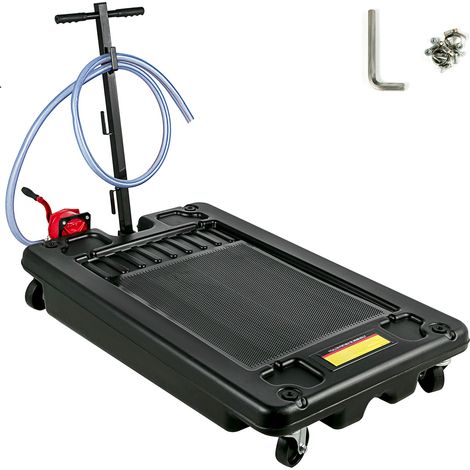 Mophorn Ölablasswanne mit Pumpe, 64 l, niedriges Profil, 17 Gallonen, 8 Fuß Schlauch für SUV, Auto, LKW, langlebiges Material