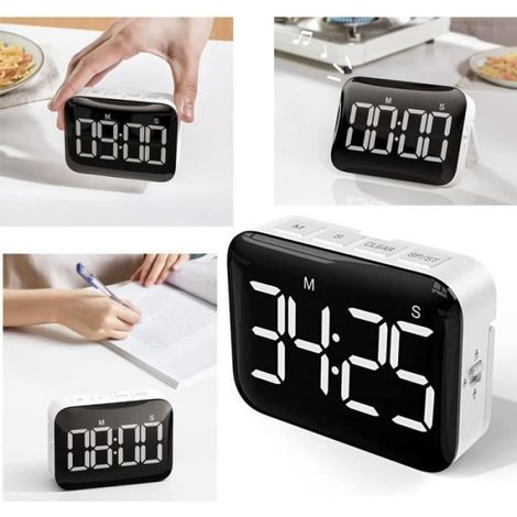 Minuteur de Cuisine - Non spécifié - Aimanté - Luminosité Réglable - Sonorité Réglable - ABS Noir et Blanc (1/3)