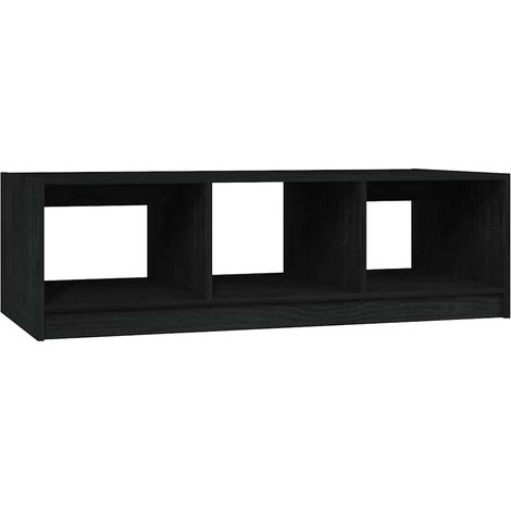 Maison Exclusive - Tavolino da Salotto Nero 110x50x34 cm Legno Massello di Pino (1/5)