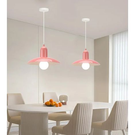 2x Suspension Luminaire Moderne Industriel,30cm Retro Lustre Plafonnier Abat-jour Design Chapeau E27 Luminaire Style Nordique (1/5)