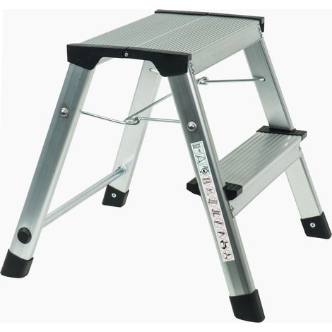 Escalón plegable de aluminio 2 peldaños WERKA PRO  H 40,4cm (1/4)
