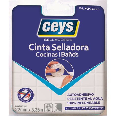 Nastro sigillante per cucine e bagni, bianco, 22 mm x 3,35 m