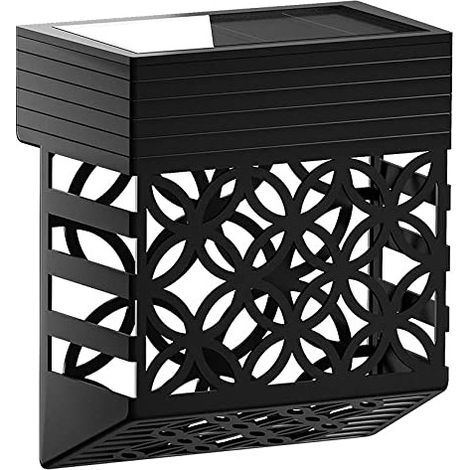 Applique Solaire Extérieure, Lot de 8 Lampes Murale Jardin Imperméable, Éclairage LED Blanc Chaud pour Terrasse et Balcon, Projecteur Décoratif d'Extérieur (1/2)