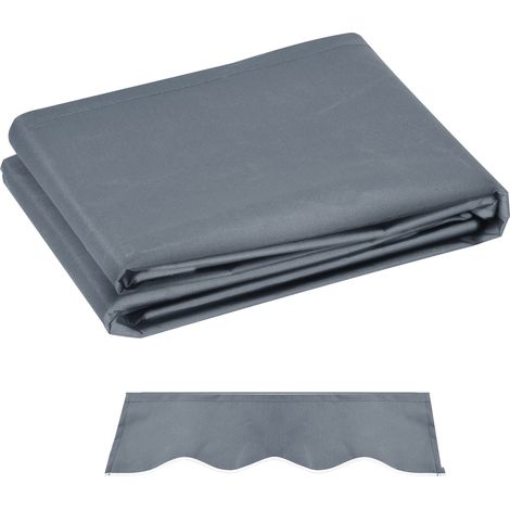 Telo di Ricambio per Tenda Parasole Retrattile 4x3 m in Poliestere Anti UV 50+ Grigio (1/5)