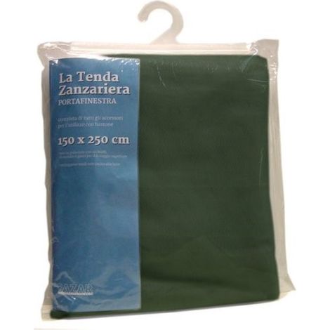 TENDA ZANZARIERA 150X250 CM VERDE PER PORTE (1/2)