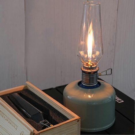 Lampe à gaz d'extérieur T-1, style romain, lampe à gaz portable pour la randonnée, lampe de camping avec variateur en verre (1/5)