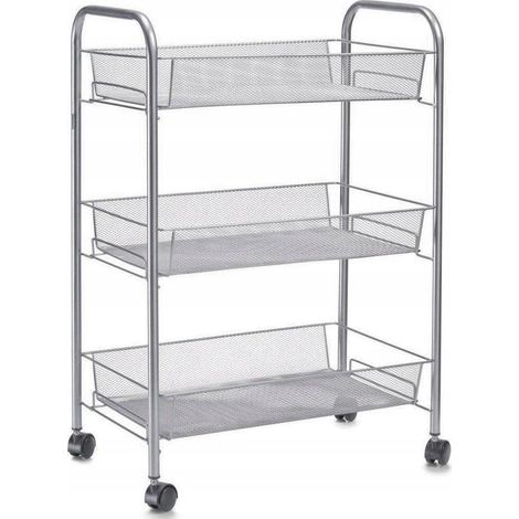 Zeller Carro de baño moderno gris 43,5x26x62,5 cm