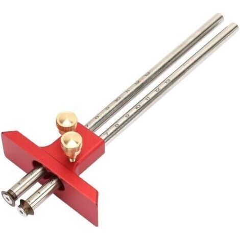 trusquin en bois, double bois en acier inoxydable tête Scriber Règle de marquage Calibre bois Scribe outil Menuiserie