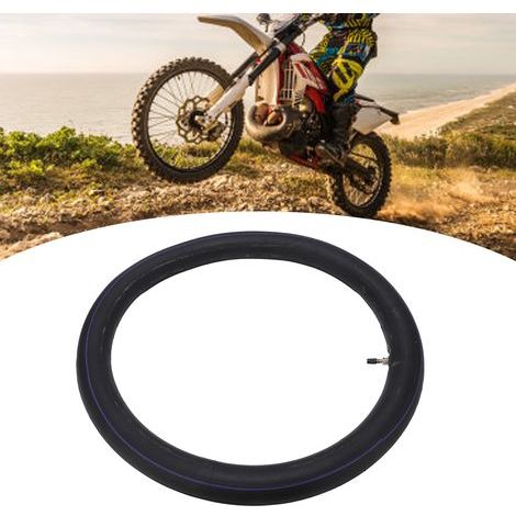 Chambre à air moto 3.00/2.75‑19 à valve droite en caoutchouc renforcé pour remplacement de pneu (1/5)