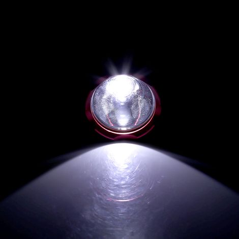 Lampe frontale de vélo LED T6 1200LM avec interface USB et deux anneaux en caoutchouc (rouge) (1/5)