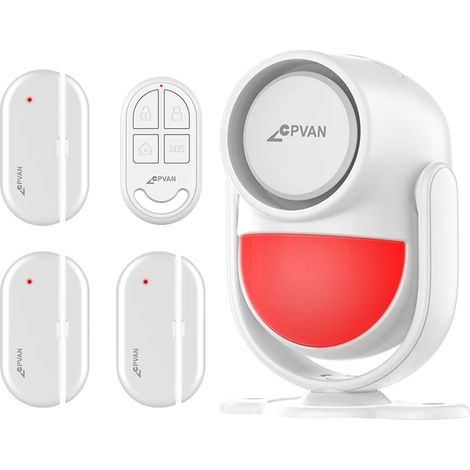Detector de movimiento, funcionamiento inalámbrico, tecnología infrarroja, Kit B Blanco (1/2)