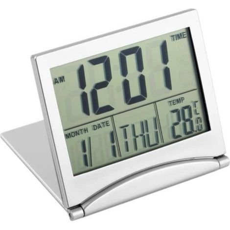 Affichage numérique LCD Thermomètre Calendrier Réveil Couverture souple Horloge de bureau-Ywey (1/5)