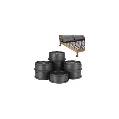 Juego de 8 elevadores de muebles apilables, altura ajustable, hasta 1000 kg, antideslizantes - Crezuo