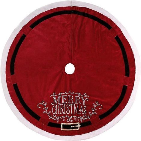 Weihnachtsbaumrock aus Kunstsamt mit Besatz, passend für Baumunterlage (1/5)