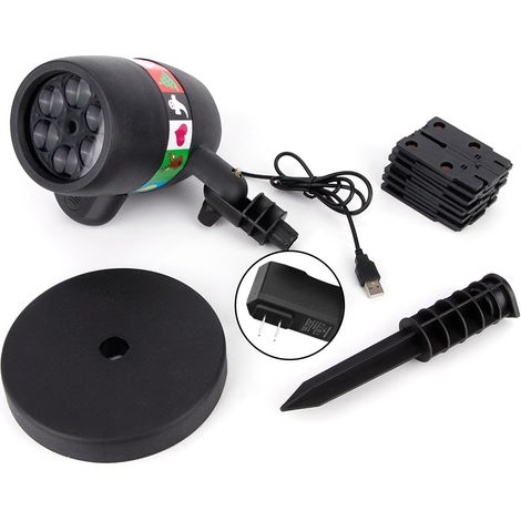 Lampe laser pour jardin extérieur, projecteur LED de Noël, lumières de diapositives pour aménagement paysager (1/5)