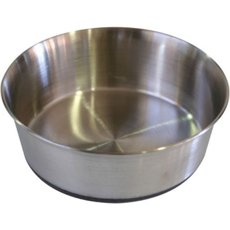 Set 6 ciotole 1,0L/cm 16.: Set 6 pezzi Ciotola in Acciaio Heavy con Gomma antiscivolo per cani e gatti