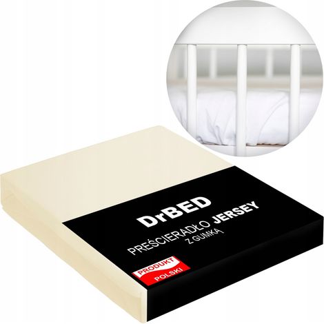 Spannbettlaken für Babybett 120x60 mit elastischem Jersey, Ecru Polish (1/4)