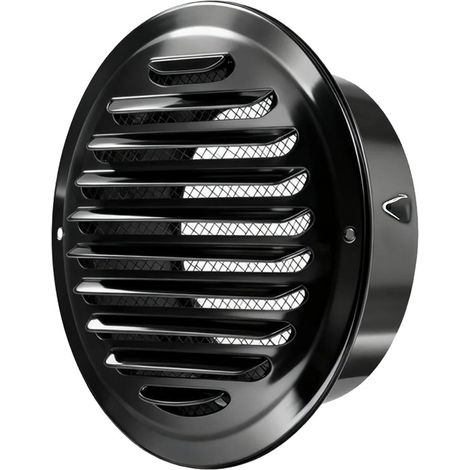 Rejillas de ventilación de malla fina aptas para baños, oficinas y almacenes (negras, 1 unidad, 14,5 x 11,5 x 4,5 cm). (1/5)