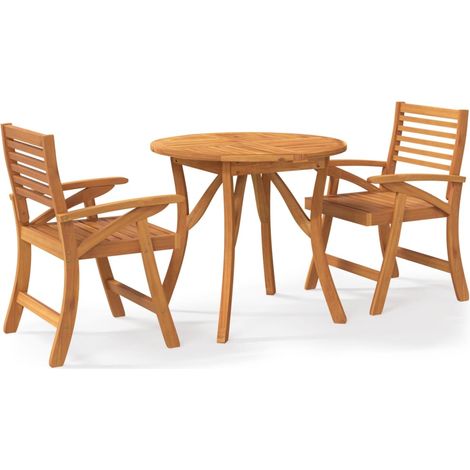 Maison Exclusive - Set da Pranzo per Giardino 3 pz in Legno Massello di Acacia (1/5)