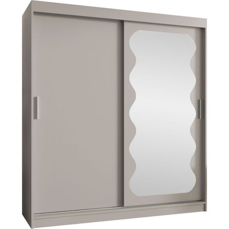 Armario Hartford 578, Cachemira, 200x180x62cm, Puertas de armario: Correderas, Número de estantes: 9