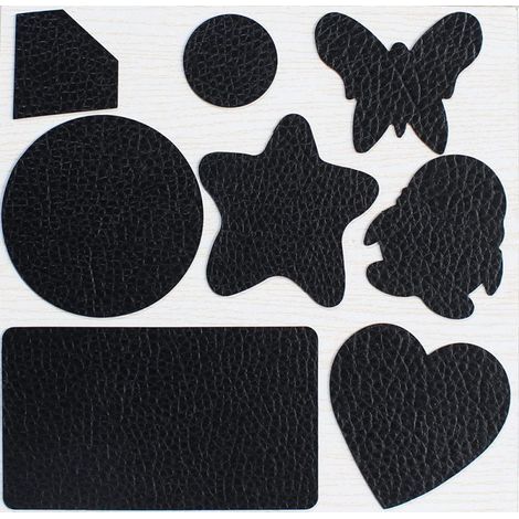 Patch Autocollant Cuir le noir Cuir Patch réparation Autocollant pour canapés, sièges de Voiture, Sacs à Main, Vestes, Patch Autocollant (1/4)