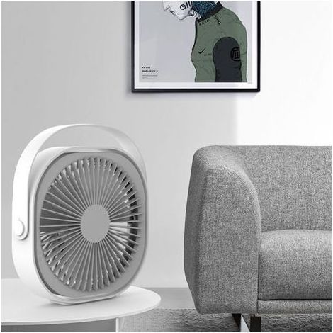 Leiser und tragbarer USB-Tischventilator, 15 cm, kreatives Design, ideal für Zuhause, Büro oder unterwegs – weiß (1/5)