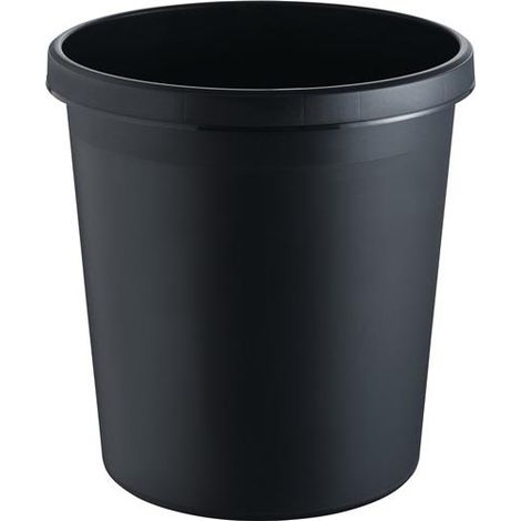 helit papelera 18 l H331xØ315 mm con borde negro - H6123895 (1/3)