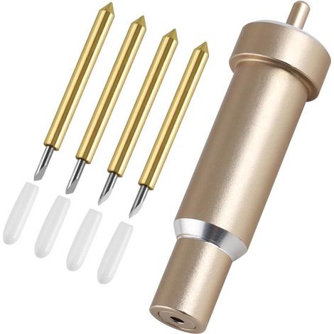 Lama per taglio fine con alloggiamento e lame di ricambio. Compatibile con la testina di taglio profondo a 60° e le lame per taglio fine a 30° di Cricut Explore Air/Air 2/Maker 3. (1/5)