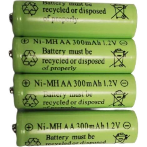 Lot de 4 lampes solaires rechargeables AA 300 mAh 1,2 V Ni-MH pour jardin (1/5)