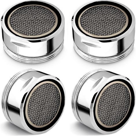 Aérateur de rechange pour robinet de salle de bain - Accessoire de 24 mm pour robinets de cuisine et de salle de bain - Lot de 4
