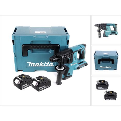 Makita DHR 263 GJ Akku Bohrhammer 36 V ( 2x 18 V ) 3,0 J SDS-plus + 2x Akku 6,0 Ah - ohne Ladegerät