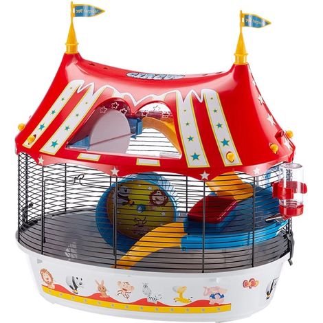 Ferplast Circus Fun Gabbia per Roditori Rossa 49,5x34x42,5 cm