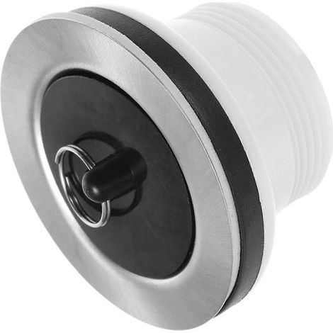 Couvercle de bonde d'évier en acier inoxydable avec système anti-obstruction et drainage optimisé pour une utilisation en cuisine (blanc) (1/5)