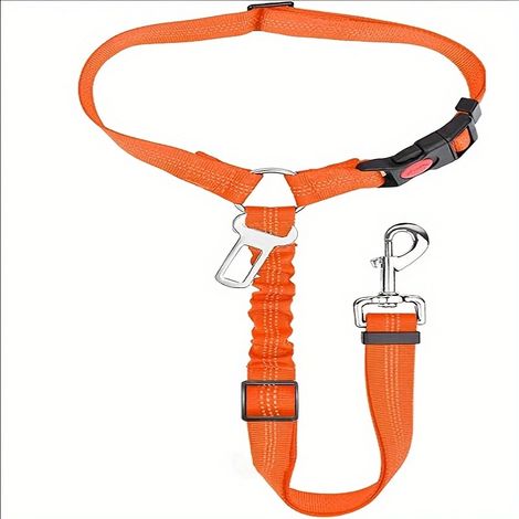 3-teilige Hundeleine mit Metallschnalle – Orange
