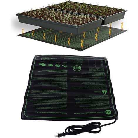 Tapis chauffant en silicone pour plantes et animaux de compagnie, 110 V, norme américaine, 50,8 x 50,8 cm (1/5)