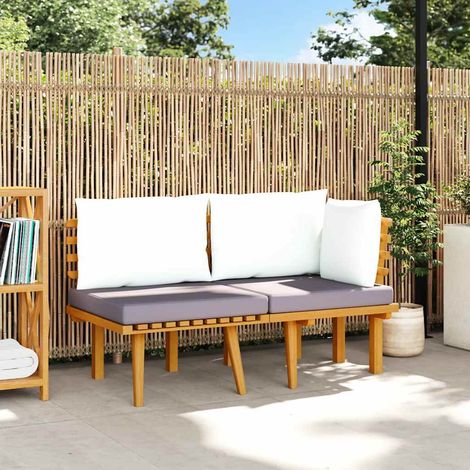 vidaXL Set Divani da Giardino 2 pz con Cuscini in Massello di