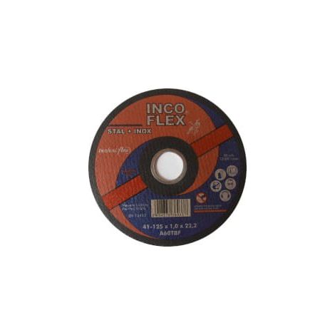 INCOFLEX TRENNSCHEIBE FÜR STAHL + EDELSTAHL (INOX) 125 x 1,0 x 22,2 mm